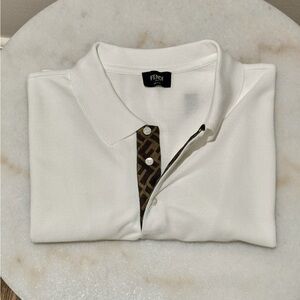 Fendi White Polo Shirt